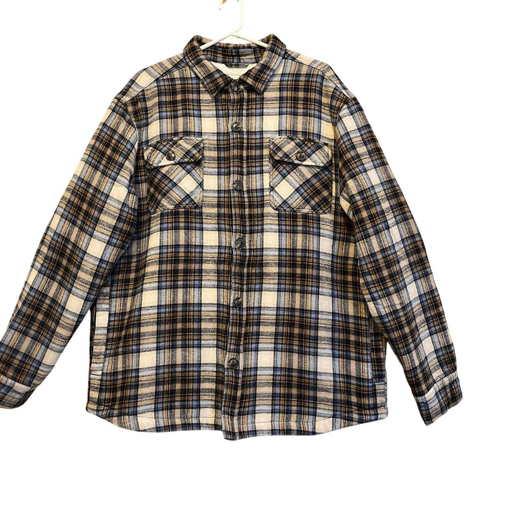 Hawker Rye Shacket Men's Size XL Fleece Lined Plaid Button Up